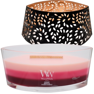 WoodWickトリロジーハースウィック(箱付き)+シェードセット フルーツテンプテーションズ